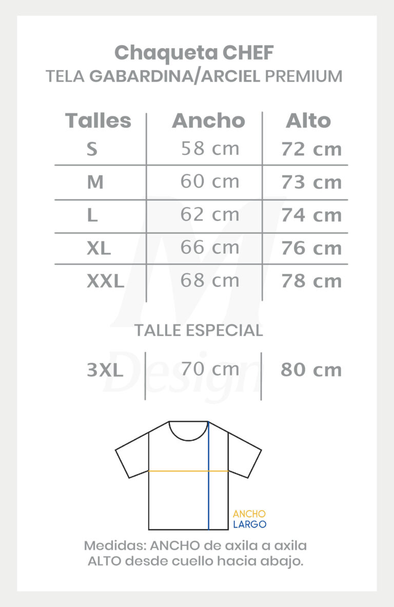 Talles_chaquetas_chef_cocina