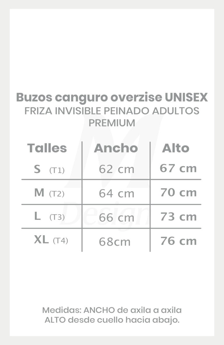 tabla talles canguro_Oversized